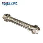 Braid Corrugated Stainless Steel Union Pipe Flexible Hose With Brass Fittings