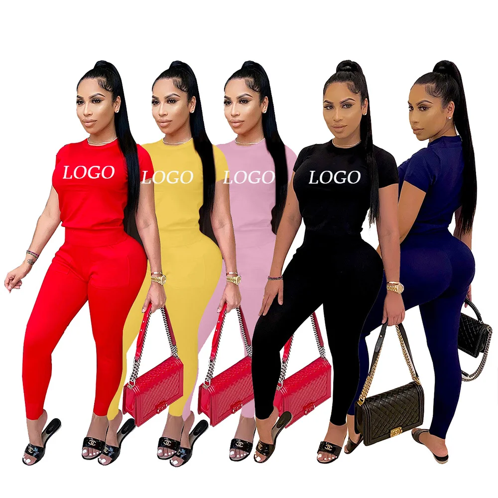 CC Solid Color Sweat Pants Short Sleeve Tops T Shirt Jogger Tracksuits 2 Two Piece Pants Set Summer Spring Clothing Women, Picture
CC Solid Color Sweat Pants Short Sleeve Tops T Shirt Jogger Tracksuits 2 Two Piece Pants Set Summer Spring Clothing Women, Picture