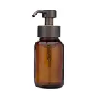 Professional 250ML foam glass soap dispenser black foam bottle amber foam dispenser