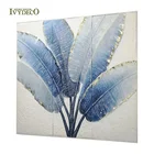 Custom Wall Art IVYDECO Custom Made Blue Ocean Series Jungle Style 3D Wall Art For Bedroom
