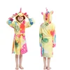 Cynthia Cartoon Animal Unicorn Dinosaur Stitch Panda Nightgown Flannel Conjoined Pyjamas