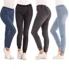Women Jeans Plus Size Casual high waist summer Autumn Pant Slim Stretch Cotton Denim Trousers for woman Blue black 4xl 5x
