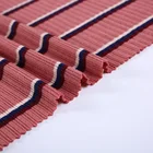 Heat-resistant showerproof multi-colored cover weft knitted cotton stripe fabric