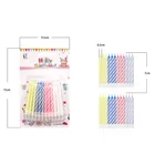 Birthday Party Candle Happy with Holder for Cake Custom Colorful Spiral