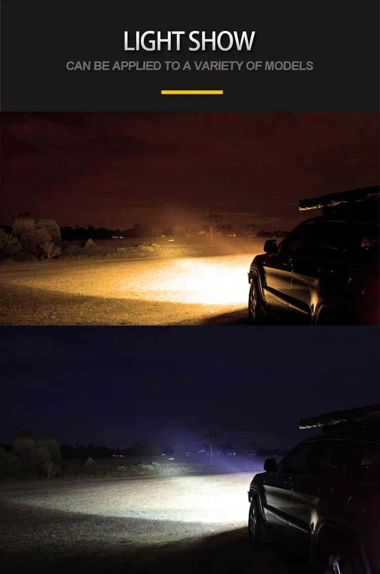 Flashing Off Road 12V 22'' 32'' 42'' 50'' 52'' inch Dual Color Fog Strobe Yellow Amber Roof Curved Led Light Bar For Truck Car