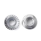 carbon steel DIN 6923 hex flange nut white/yellow zinc plated hot 2020