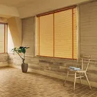 Elegant european luxury horizontal pattern 50mm tilt mechanism wood venetian blinds