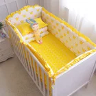 Good quality 100% cotton 5pcs baby crib cot bedding set for cotton