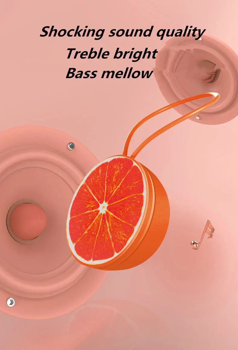 Mini Small fruit wireless speaker 3D stereo sound Fruit-shaped Low-power USB Music Player - ANKUX.COM