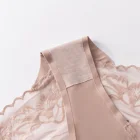 Anti-Static Innovative Technology Middle Waist Women's Comfortable Lce Silk Seamless Lace Thong Mesh Panties