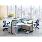 Office Furniture MDF Office Desk 4 Seat Modern Design Corner Partition Workstation Wooden Office Table