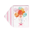 Handmade Colorful Cute Glitter Balloon Cards, High Quality Paper Funny Birthday Greeting Cards