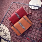 Women Girls Pure Color Cheap Mini Messenger Chest Cross Body Flap Shoulder PU Leather Bags