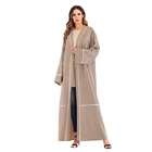 Zakiyyah 1679 Stylish Style Arabic Abaya Splice Color Stripe Design Kimono Abaya Plus Size for Choice