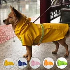 Fashion Dog Raincoat Waterproof Pet Clothes Rain Jacket Adjustable With Reflective Safety Stripe Lightweight Hot Sale