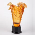 crystal crafts art glass vase colorful crystal vase