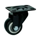 WBD wholesale 2inch/3inch double ball bearing black castors for furniture