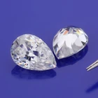 Starsgem Finest Crushed ice DEF White fancy cut gemstones pear shape loose moissanite