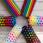Oeko tex certified custom design your own pattern rainbow digital print 95 cotton 5 lycra jersey fabric
