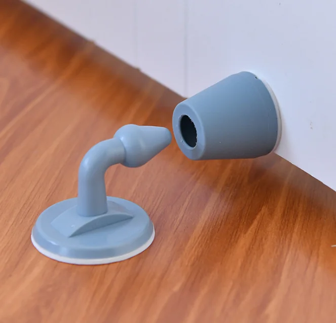 Creative punch-free silent suction-type bedroom bathroom silicone anti-collision door stopper,door suction