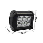 Blasting flash Car accessories led work light 18w led bar ,spot/flood beam auto lamp