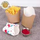 Logo Customization Paper Cone Paper Cones Fries Paper Cone For French Fries And Waffle Packaging Cone For Fries