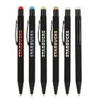 Promotional push action shiny underlay with touch stylus Metal Ball Pen AL-17020