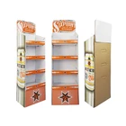 Shenzhen Factory Durable Custom Cardboard Chips Food Floor Display Stand Cookie Display Rack