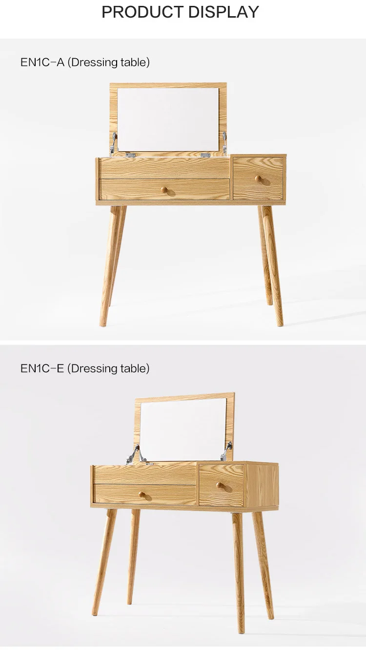 Modern Nordic Simple Bedroom Furniture Storage Cabinet Solid Wood Foot Makeup Table Dresser