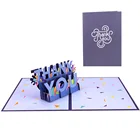 Craft 3d Thank You Card Paper Craft Printing 3d Pop Up Thank You Card Custom With Logo