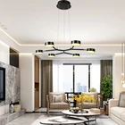 Modern Industrial Black Iron Aluminum Led Chandelier Pendant Lamp