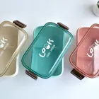Food Grade 2 Compartment Plastic Bpa Free Lunch Box For Kids Food Boxes Children