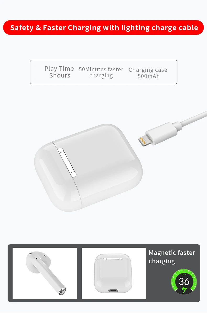 5.0 wireless earpod i23 tws boat earphone 1:1 super quality 2nd generation bluetooth earbuds wireless charging i23 tws - ANKUX.COM