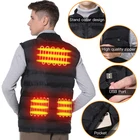 Custom Logo Black Packable Down Heated Vest Winter Men Woman With Pocket