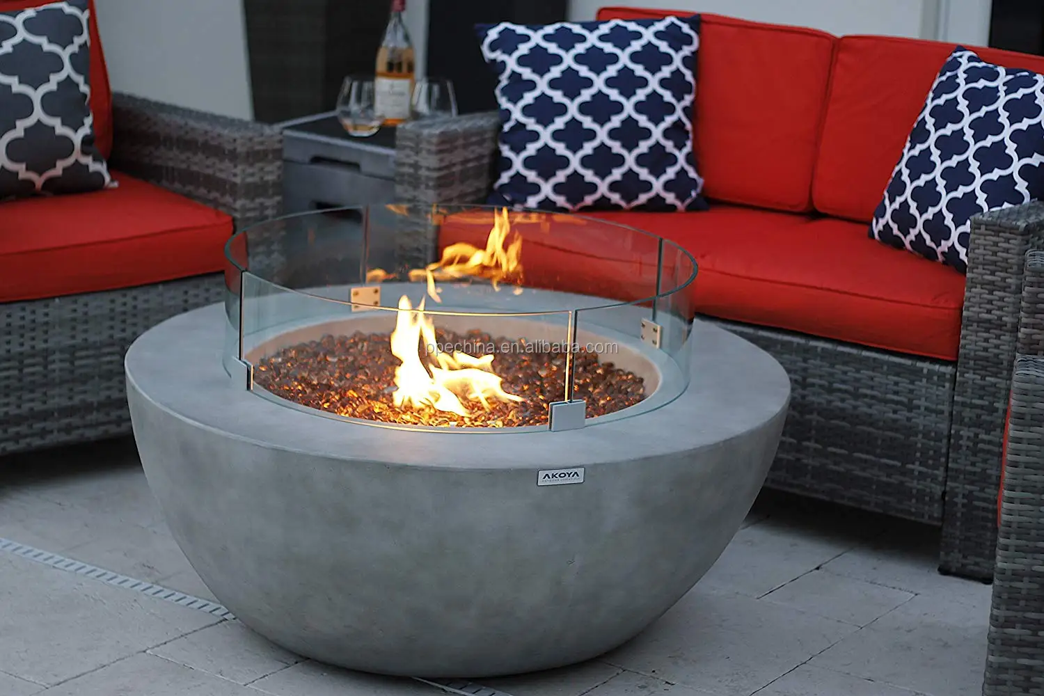 Outdoor gas baking stove fire pits