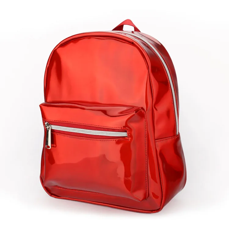 Custom logo holographic small kids pvc waterproof school backpack