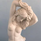 HAOLIN sculpture sexy boob outdoor buddha head marble travertine sphinx statue