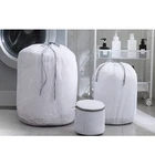 logo custom size drawstring wash mesh cotton laundry bag
