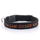 Eco Friendly Bamboo and Fleece Padded Pet Collar Custom Embroidered Personalized Dog Collar
