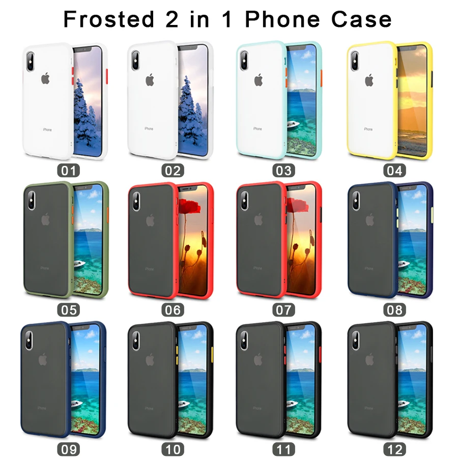 2019 Best Suitable Phone Cases For Huawei P30 PRO Frost 2 in 1 Mobile Covers Contrast Color Key Design For Y9 2019 Case