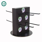New Design Double Sided High Quality Cardboard Rotating Display with Peg Hooks