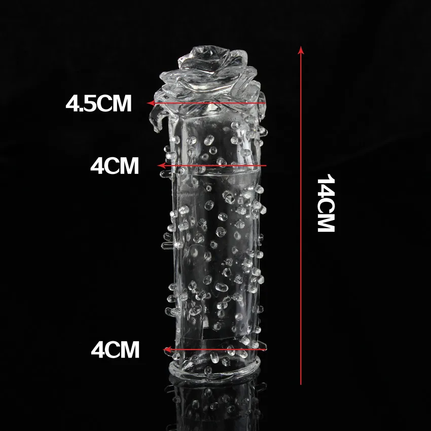 Crystal Delay Condom Extender Enlargement Penis Lasting Sex Longer