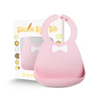 Cute Silicone Baby Feeding Set Waterproof Baby Girl Bibs