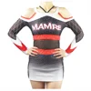 2018 new custom logo sublimation printed cheerleading uniforms with rhinestones for girls all star cheer dance uniforms for kids