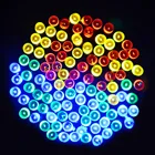 屋外防水 12 メートル 100 led マルチカラーソーラーストリングライト結婚式、パティオ、庭、装飾、クリスマス