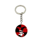 Kunshan made custom logo epoxy cheap round shape metal keychain