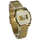 690 Luxury Waterproof Digital Ladies Stainless Steel Watches Women Rose Gold Wrist Watch