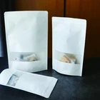 Kraft zipper bag clear front kraft paper bag thick products