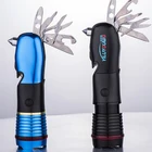 Color Optional 5 in 1 Aluminum multi-function LED rechargeable tactical handheld Flashlight