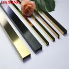 Table SS 304 Stainless Steel Polished U Profiles Corner Protection Edging Trim To Table